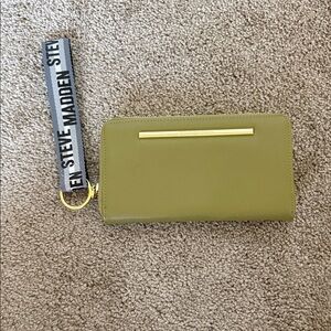 Steve Madden Green Wallet with Gold Detail